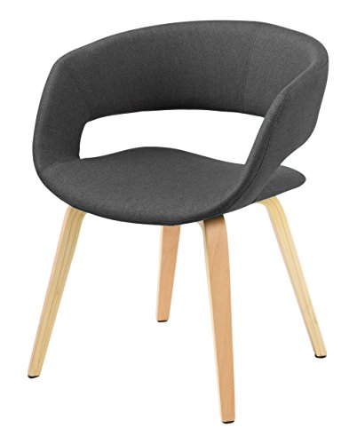 AC Design Furniture 60106 Esszimmerstuhl Jack, Corsica Stoff Dunkelgrau