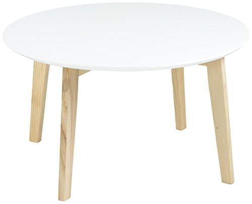 AC Design Furniture 60333 Couchtisch Mia, Tischplatte aus Holz, Lackiert Weiß