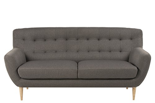 AC Design Furniture 60498 Sofa Jimmy 3-Sitzer, Circa 185 x 87 x 84 cm, Stoff Grau