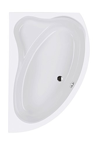 Acryl-Eckbadewanne Cejlon | Eckwanne | Linke Ausführung | 150 x 100 cm | Weiß | Wanne | Badewanne | Bad | Badezimmer | Acryl | Komfort