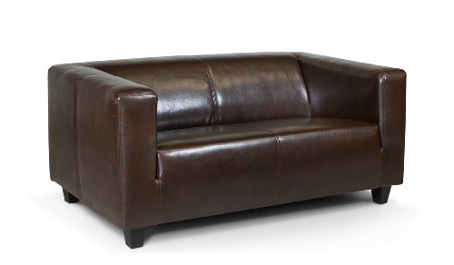 Collection AB 2-Sitzer Sofa Kuba 149 x 88 cm, Kunstleder, braun