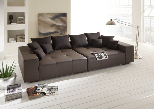Big Leder Sofa – Made in Germany – Italienisches Leder - Freie Farbwahl ohne Aufpreis aus 26 Lederfarben – Nahezu jedes Sondermaß möglich! Sprechen Sie uns an. Info unter 05226-9845045 oder info@highlight-polstermoebel.de