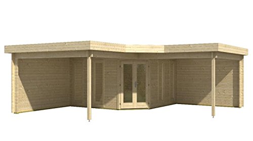 Blockhaus DUBLIN 368 + 310 x 368 + 310cm Gartenhaus 45mm Holzhaus