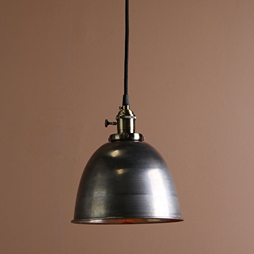 Buyee® Modern Vintage Industrial Metal Lampe Edison-Lampe Retro Lampe Shade Loft Coffee Bar Küchenhängependelleuchte Lampen Licht (Dunkelsilber)
