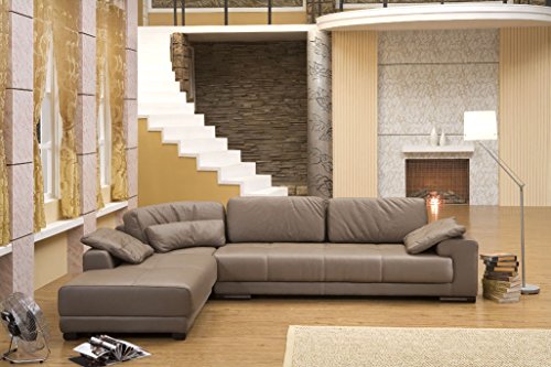 Design Voll-Leder Ecksofa Sofa-Garnitur Eckgruppe Couch Ledersofa 5042-L-1106