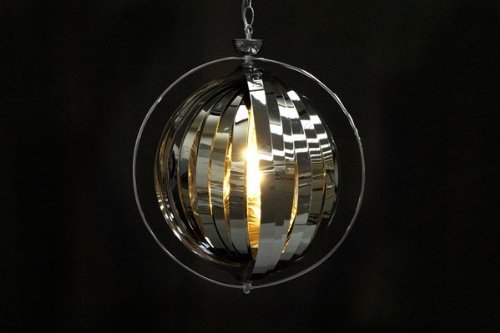 Designer Pendelleuchte mit flexiblen und verstellbaren Stahlbänder, Silber, Leuchte Lampe
