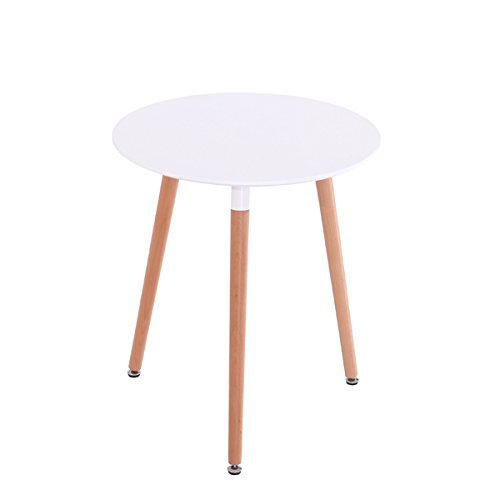 Inspiration Retro Tisch MDF rund 60 cm Durchmesser in Weiß
