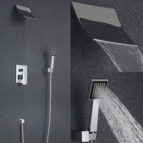 Klasischdesign Duschset Duschsystem Wasserfall Dusche Inkl. Wandhalterung & Kopfbrause & Handbrause Unterputz Montage