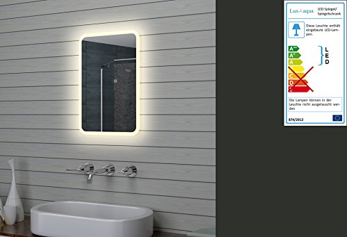 Lux-aqua Design LED Badezimmerspiegel Lichtspiegel Wandspiegel Spiegel 40x60cm