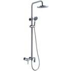 Luxus Design Duschsystem Brausesystem "STAI" mit Einhandmischer und Wanneneinlauf, höhenverstellbar 100-140cm