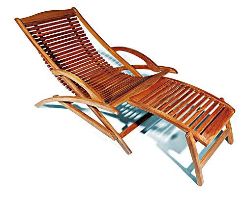 SAM Gartenliege Fuki aus Akazie, Sonnenliege aus Holz, FSC 100% zertifizierter Liegestuhl, Deckchair geölt, massives Gartenmöbel