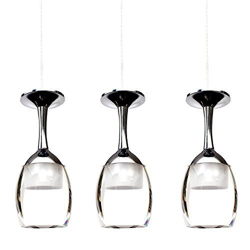 Ouku 3Wx3 LED Light Cup Chandelier Light Weinglas Pendelleuchte für Wohnzimmer Bar Saloon Esszimmer