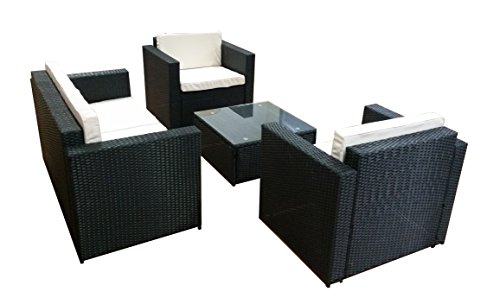 POLY RATTAN Lounge GM9 Braun Sofa Garnitur Polyrattan Sitzgruppe Gartenmöbel