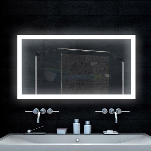 René Bugil Badezimmerspiegel Design-Spiegel Lichtspiegel mit LED-Beleuchtung - 120x65 cm