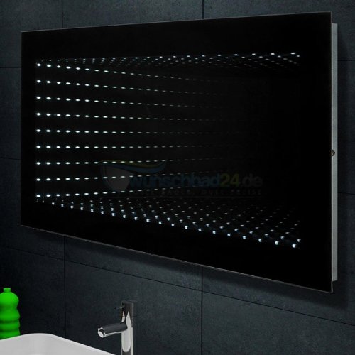 René Bugil Badezimmerspiegel mit LED-Beleuchtung 3D-Effekt - 120x60cm
