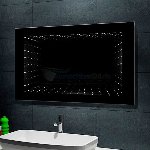 Design Spiegel mit LED Beleuchtung 3D Effekt 320 Lumen 6400K Kaltweiß 1243W