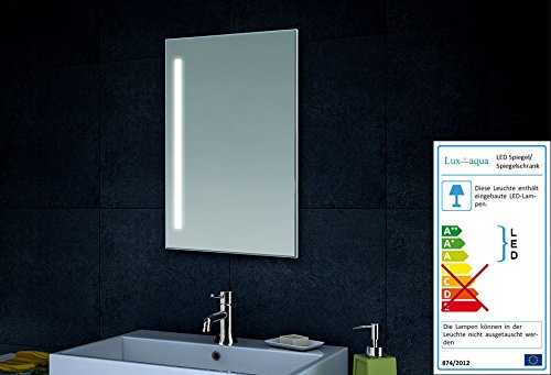 René Bugil Wand-Spiegel Badezimmerspiegel mit LED-Beleuchtung 40x60 cm