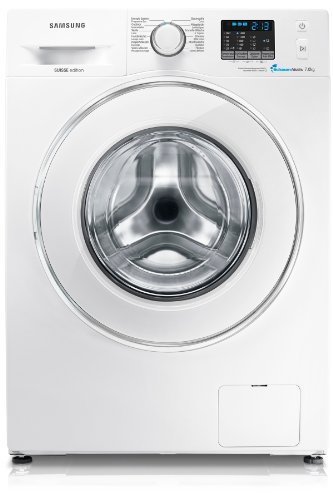 Samsung WF70F5E2Q4W/EG Waschmaschine Frontlader / A+++ / 173 kWh/Jahr / 9400 Liter/Jahr / 1400 UpM / 7 kg / Crystal Door weiß