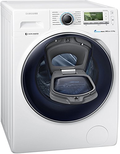 Samsung WW12K8402OW/ EG Waschmaschine FL/A+++ / 141 kWh/Jahr / 1400 UpM / 12 kg/Add Wash/WiFi Smart Control/Super Speed Wash/Digital Inverter Motor/weiß