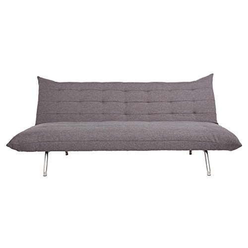 CARO-Möbel Schlafcouch Couch Sofa 2 Sitzer BRUMA in grau mit Schlaffunktion