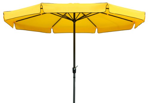 Schneider Sonnenschirm Amalfi, gelb, 300 cm rund, Gestell Aluminium/Stahl, Bespannung Polyester, 8 kg