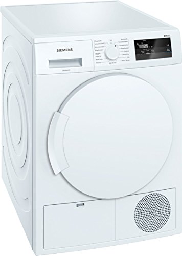 Siemens iQ300 WT43H000 iSensoric Wärmepumpentrockner/A+/7 kg/Weiß/Großes Display mit Endezeitvorwahl/easyClean Filter/Super40