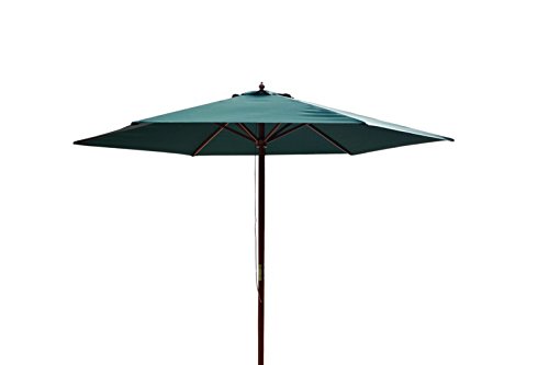 Sonnenschirm mit Holzpole 2,5m FSC zertifiziert Farbe: Grün