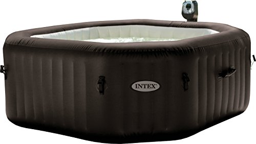Intex 28436 PureSpa Achteckiger Whirlpool, 218 x 71 cm, 6-Sitzer mit Pumpe, Heizung und Wasserreinigssystem