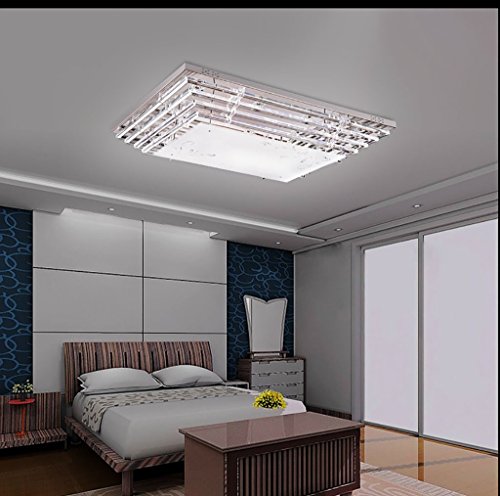 TOYM UK-Atmosphäre rechteckigen Wohnzimmerlampe Kristalllampe Schlafzimmerlampe gemütliches Restaurant eingerichtet Deckenleuchte LED