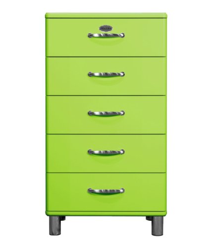 tenzo 5215-021 Malibu, Designer Kommode, 111 x 60 x 41 cm, MDF lackiert, grün