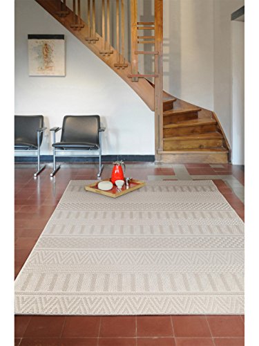 benuta In- & Outdoor Teppich Naoto Beige 160x230 cm | Pflegeleichter Teppich geeignet für Innen- und Außenbreich, Balkon und Terrasse