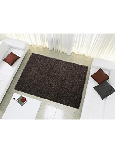 benuta Teppiche: Shaggy Langflor Hochflor Teppich Coco Braun 60x60 cm - Oeko-Tex Standard 100-Siegel - 100% Polypropylen - Uni - Maschinengewebt - Wohnzimmer
