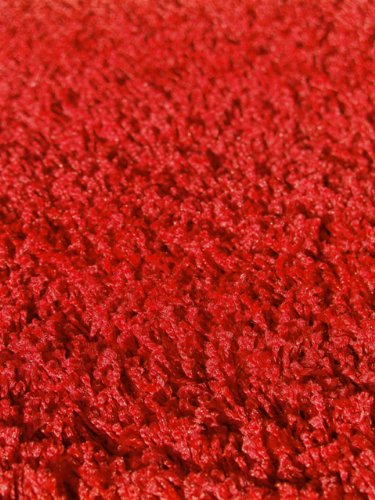 benuta Teppiche: Shaggy Langflor Hochflor Teppich Loft Rot 200x290 cm - schadstofffrei - 100% Polypropylen - Uni - Maschinengewebt - Wohnzimmer