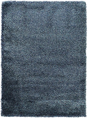 Benuta Shaggy Hochflor Teppich Sophie Blau 80x150 cm | Langflor Teppich für Schlafzimmer und Wohnzimmer