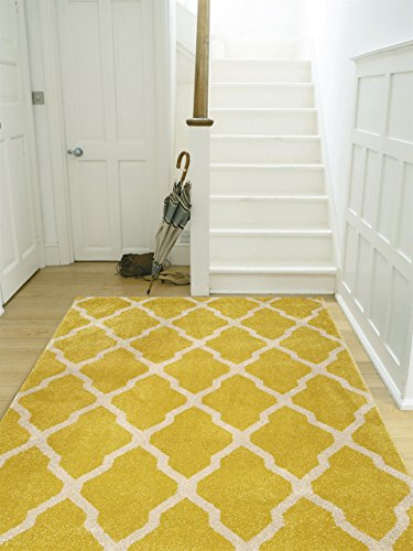 benuta Teppiche: Teppich Lotus Gelb 160x230 cm - schadstofffrei - 100% Polypropylen - Ornament - Maschinengewebt - Wohnzimmer