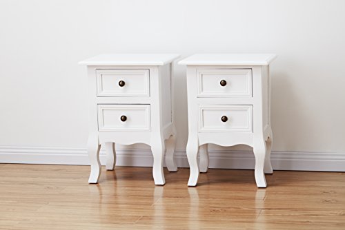 Windsor AGTC0013 Double Set of Two Bedside Tables Nightstands by Royal Dressing Tables