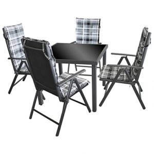 | Möbel24 | 9tlg. Sitzgruppe Gartengarnitur Gartenmöbel Balkonmöbel Set