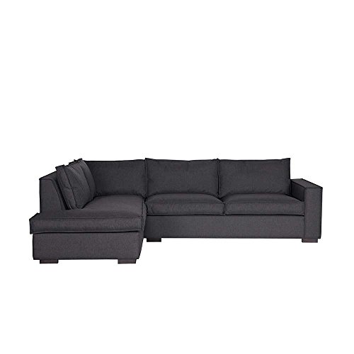 Ecksofa in Anthrazit Stoff Pharao24