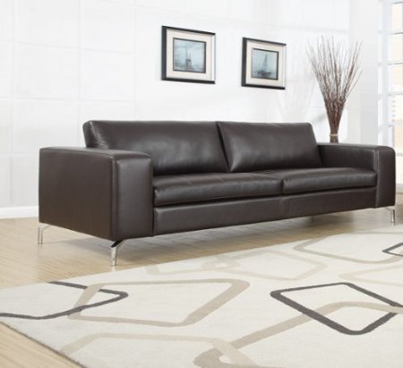 Madison Designercouch / Polstergarnitur / Polstercouch / Couch 3-Sitzer Kunstleder braun