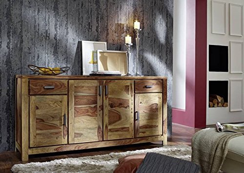 Palisander massiv Holz Möbel geölt natur Sideboard Sheesham massiv Möbel Massivholz braun Buddha #123