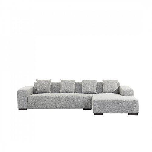 Sofa grau - Couch - Ecksofa L - Sofalandschaft - Sofagarnitur - Stoffsofa - LUNGO