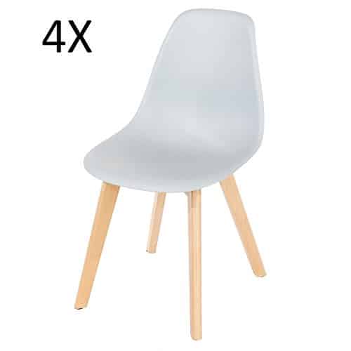 P & N Homewares® Romano Moda Esstisch Set Retro Inspiriert Stuhl und Tisch wählen Sie Farbe, weiß oder grau wird mit Weiß Tisch Moderne Esszimmergarnitur