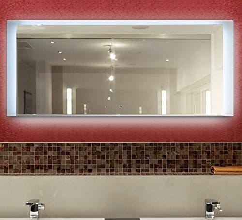 KROLLMANN Spiegel mit Beleuchtung, 120x 50 cm, LED Badspiegel beleuchtet [Energieklasse A+]