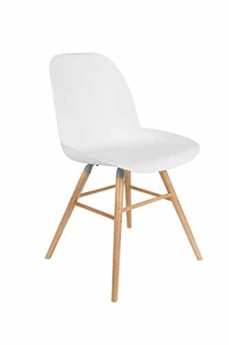 Zuiver 1100292 Chair Albert Kuip Set of 2, polypropylene, weiß, 55 x 49 x 81.5 cm