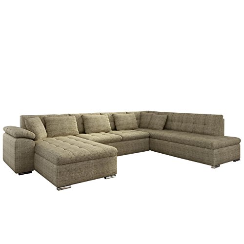Mirjan24  Eckcouch Ecksofa Niko Bis! Design Sofa Couch! mit Schlaffunktion und Bettkasten! U-Sofa Große Farbauswahl! Wohnlandschaft vom Hersteller