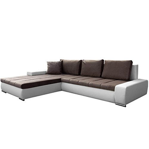 Eckcouch Ecksofa - Orkan Lux! Elegante Sofa mit Schlaffunktion und Bettfunktion, Bettkasten Couch L-Sofa Große Farbauswahl, Beste Qualität