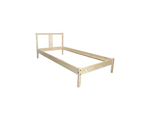 IKEA Bettgestell "Fjellse" Holz-Bett in 90x200 cm aus massiver, unbehandelter Kiefer