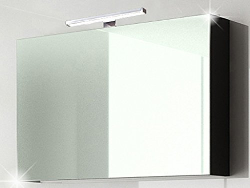 Spiegelschrank Palma 120 cm Schwarz Hochglanz