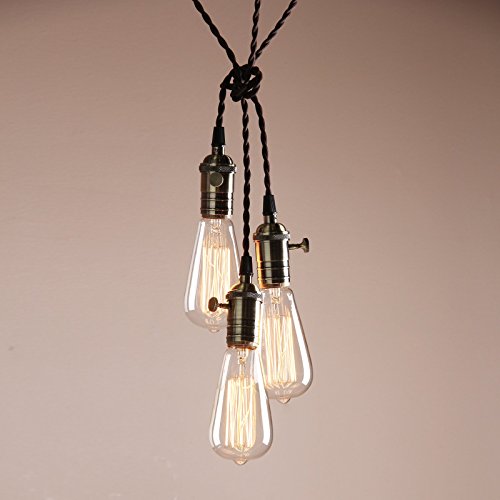 Buyee® 1/3 Modern Vintage Industrial Metal Lampe Edison-Lampe Retro Lampe Shade Loft Coffee Bar Küchenhängependelleuchte Lampen Licht Hängependellampe