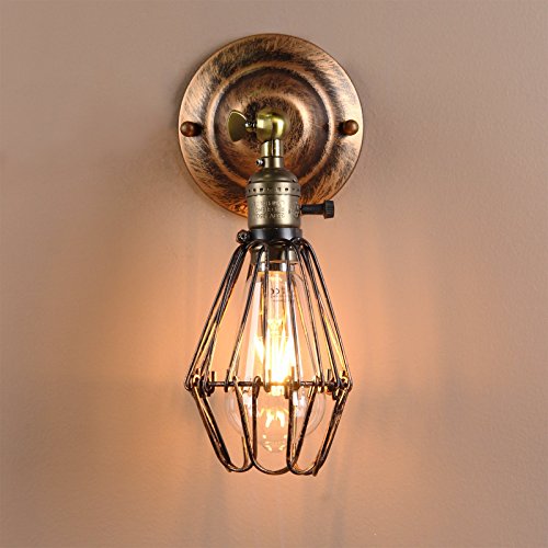 Buyee® Moderne Industrie Wandlampe Edison-Lampe Retro Wand-Licht-rustikale Weinlese-Wand-Licht Lampe braun Farbe